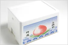 MDLシリーズ印字事例(発泡スチロールへの印字/黒・青・赤・緑色)