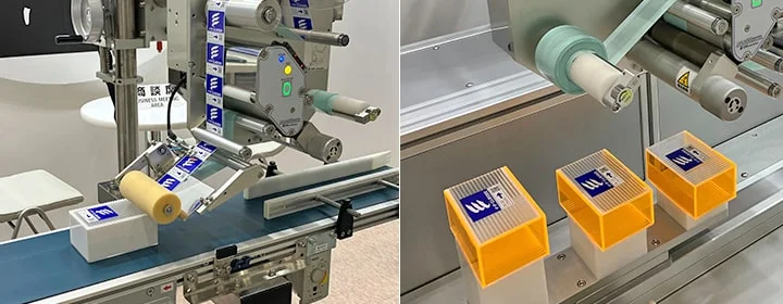 第8回［名古屋］自動車部品＆加工 EXPO　ラベル自動貼り展示の様子