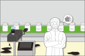 液体インクジェットプリンタで現場が汚れて困っている