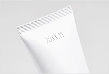 UVレーザーマーカーLinx UVG5　チューブ容器への印字例